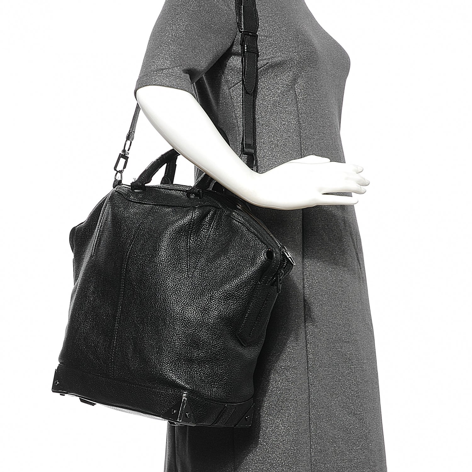 Alexander Wang Pebbled Leather Large Emile Black 2 of 7