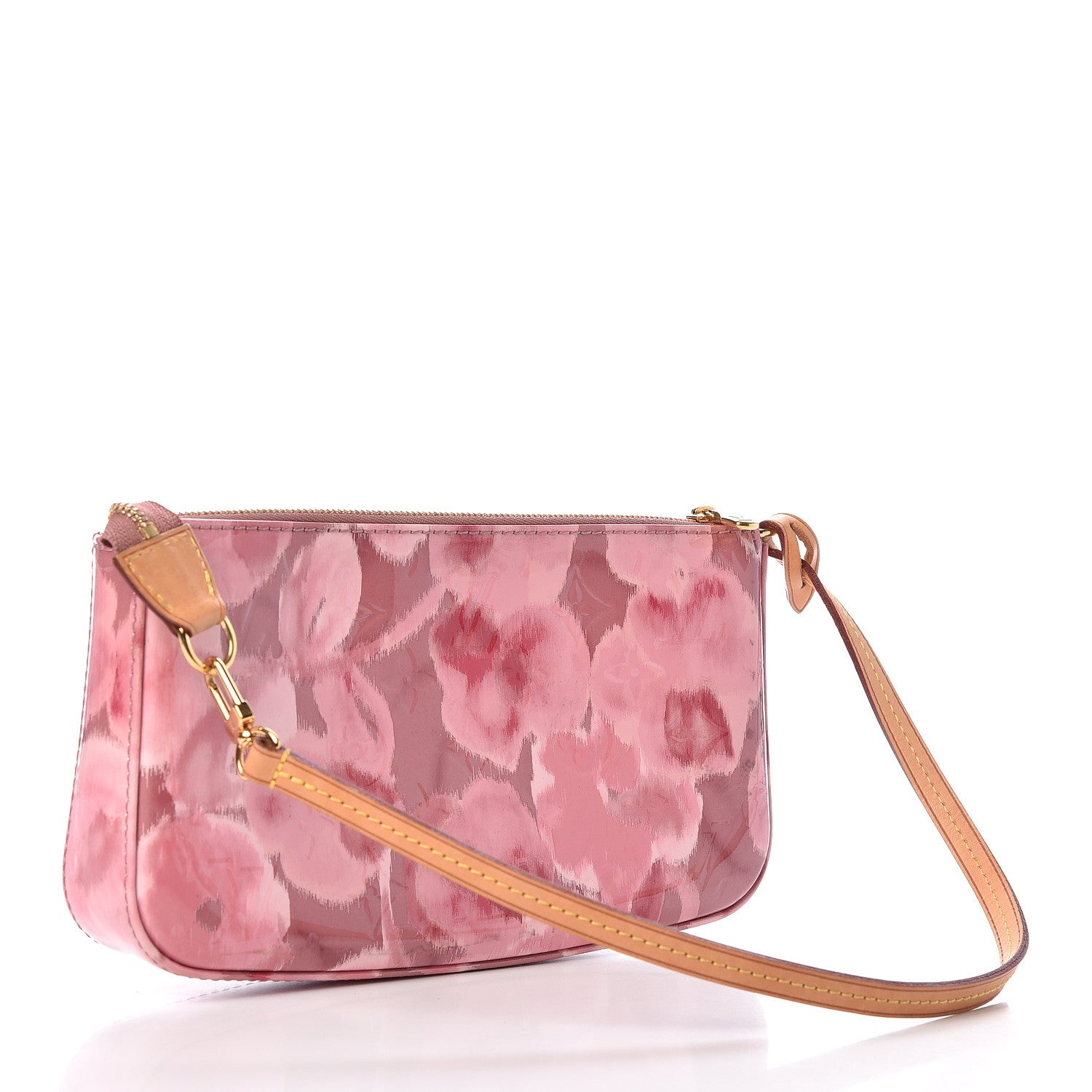 Louis Vuitton Vernis Ikat Pochette Accessories NM Rose Velours 3 of 11