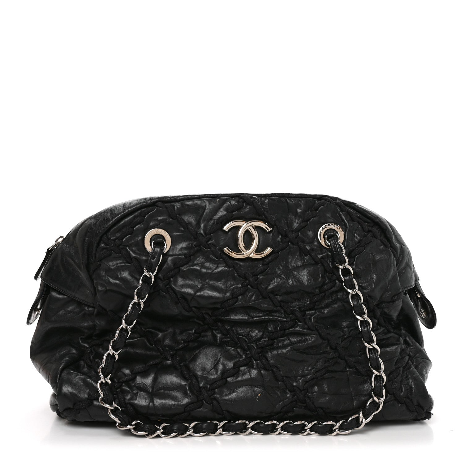 Chanel Calfskin Ultra Stitch Bowler Black 1 of 10