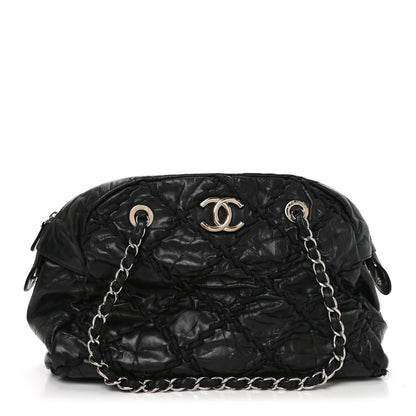 Chanel Calfskin Ultra Stitch Bowler Black 1 of 10