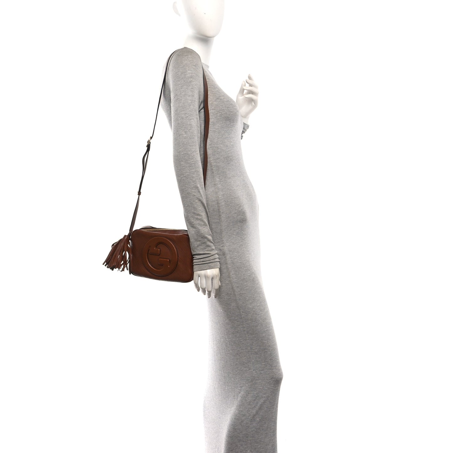 Sakai Be Green Calfskin Diagonal Stitched Small Blondie Shoulder Bag Cuir