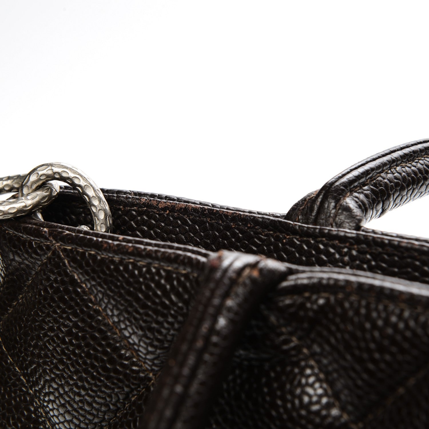 Chanel Caviar Quilted Medallion Tote Dark Brown 8 of 12
