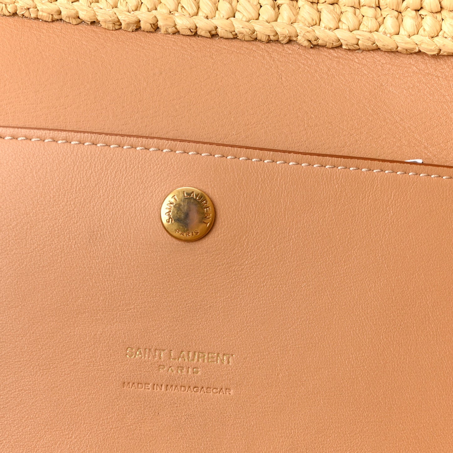 Raffia Logo Tote Naturel