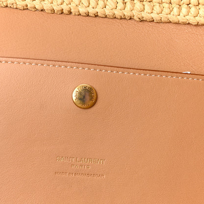 Saint Laurent Raffia Logo Tote Naturel 11 of 17