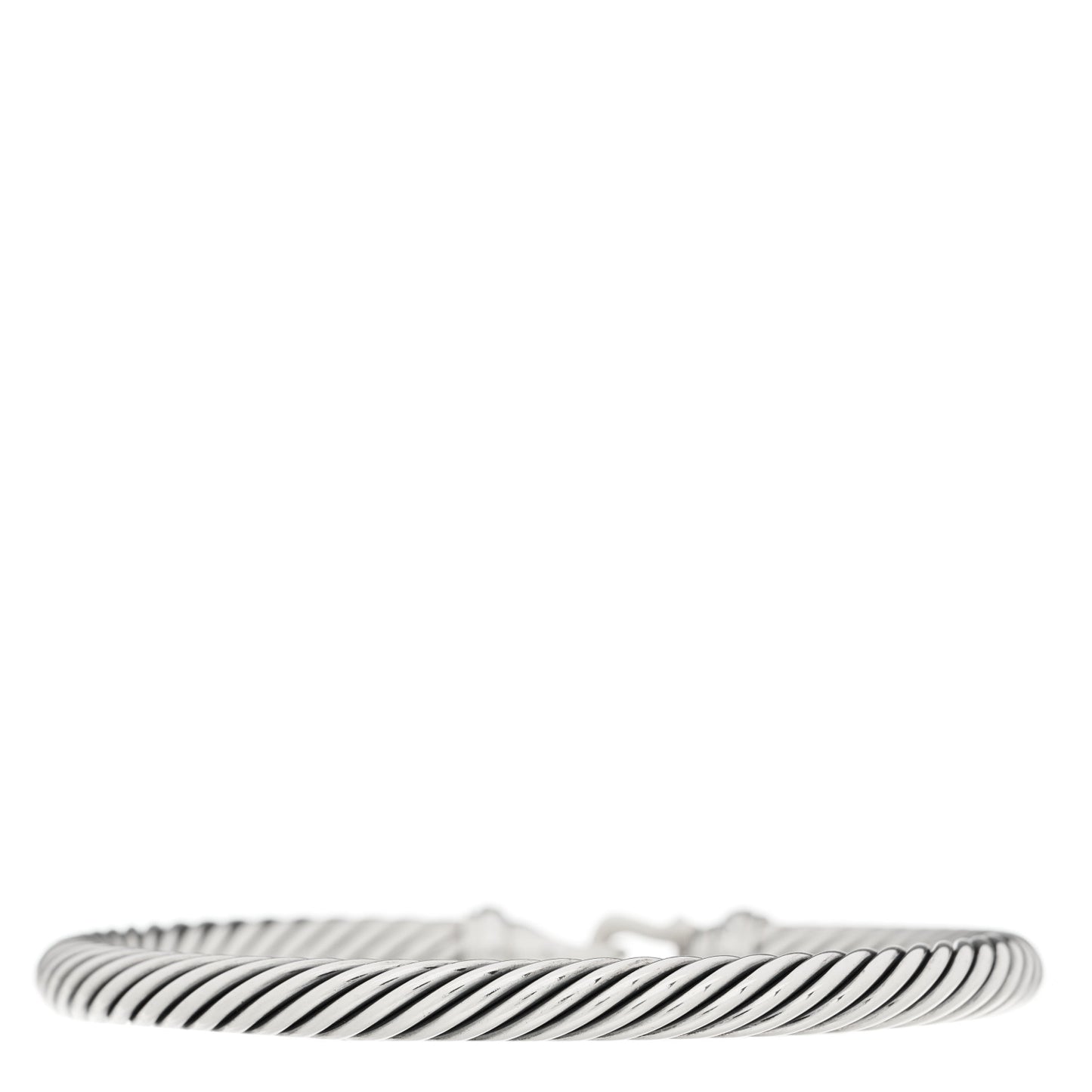 Sterling Silver Diamond 5mm Cable Buckle Bracelet