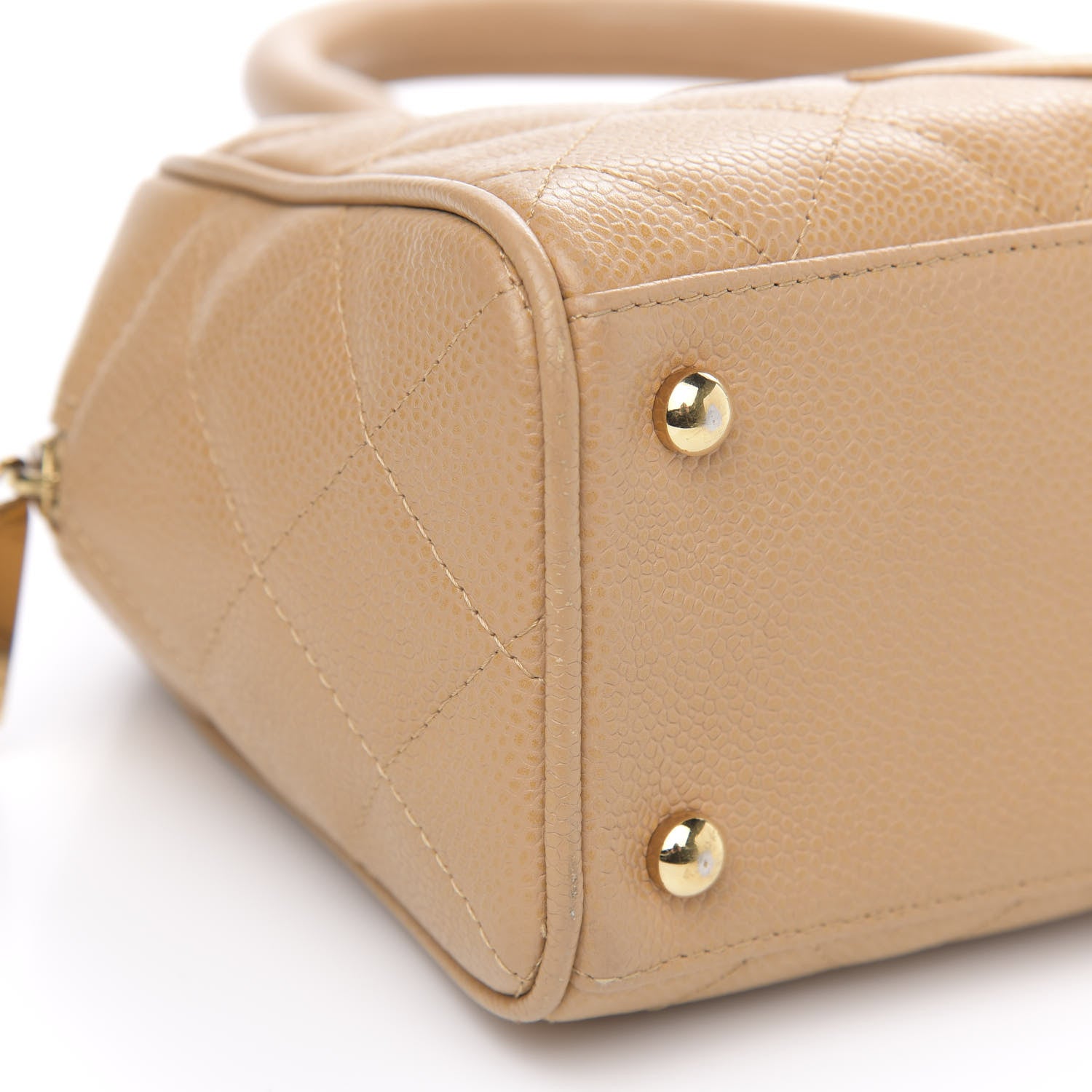 Chanel Caviar Quilted Small Bowler Beige 8 of 15