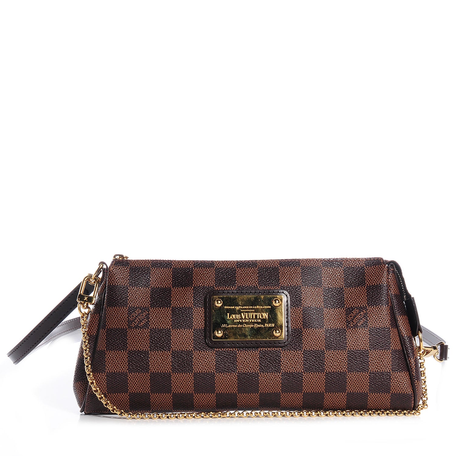 Louis Vuitton Damier Ebene Eva Clutch 1 of 7