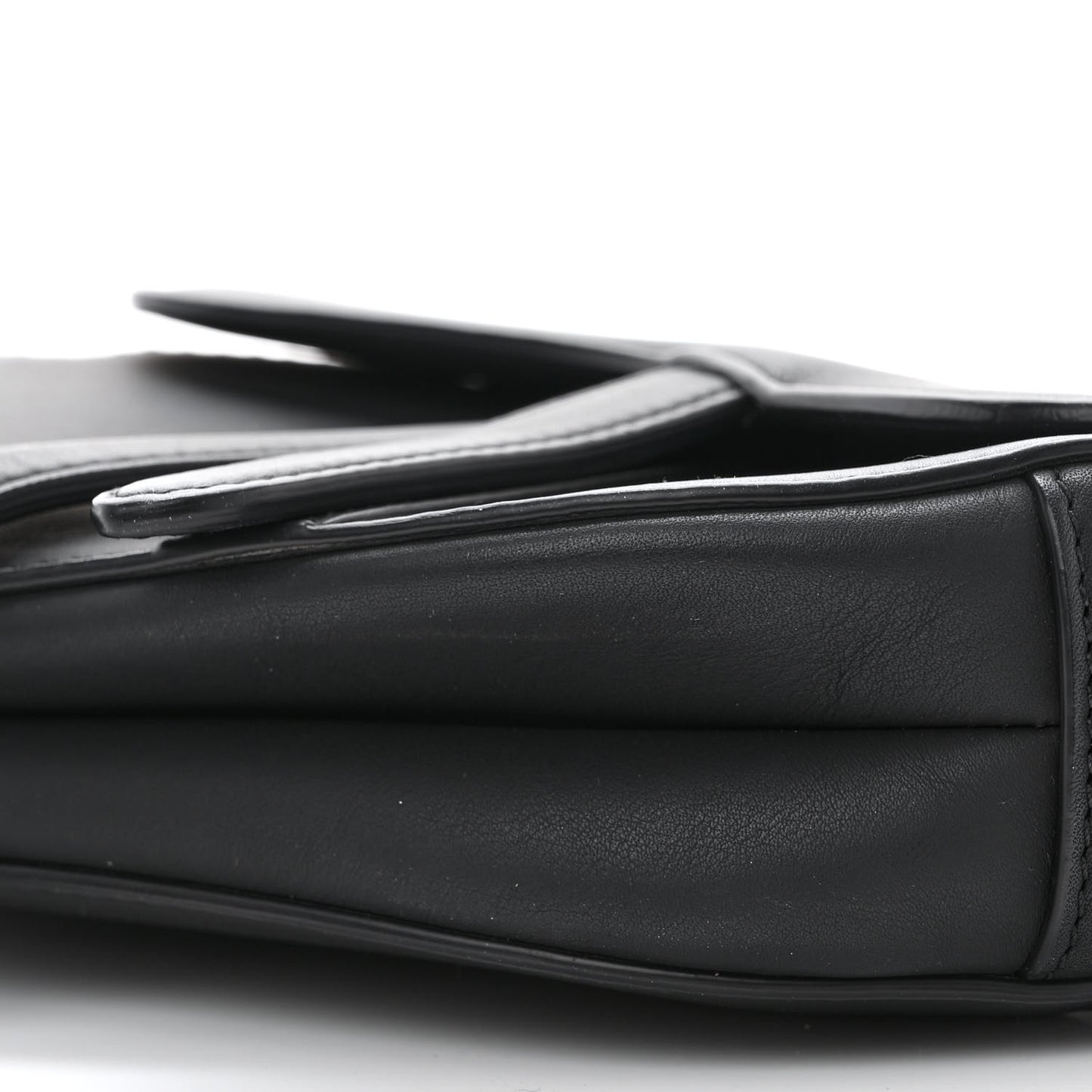 Ultra Matte Calfskin Mini Saddle Bag Black