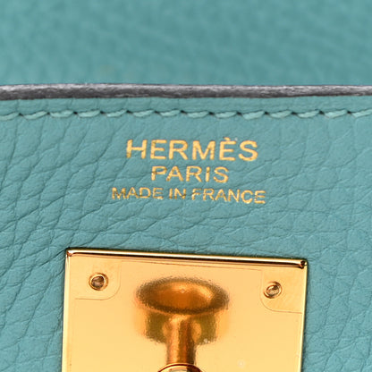Hermes Togo Kelly Retourne 32 Bleu Atoll 5 of 9