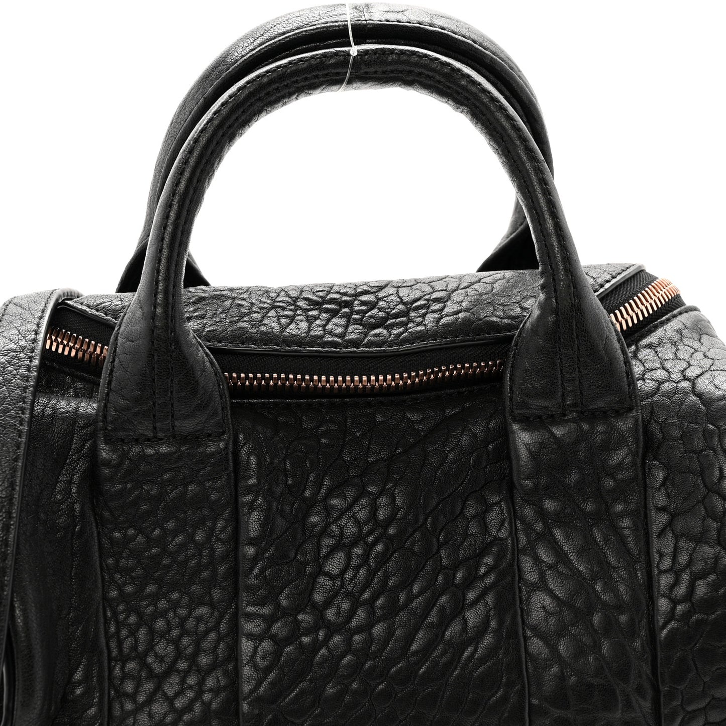 Pebbled Lambskin Rockie Black Rose Gold Hardware