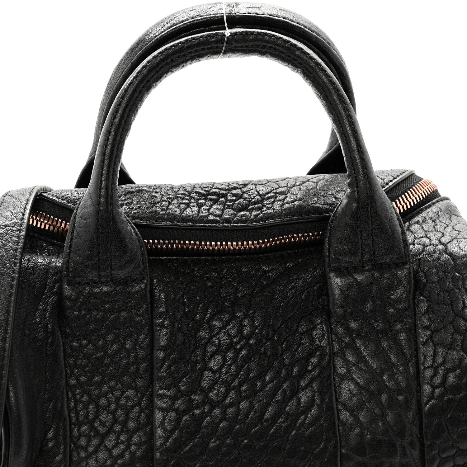 Alexander Wang Pebbled Lambskin Rockie Black Rose Gold Hardware 7 of 13