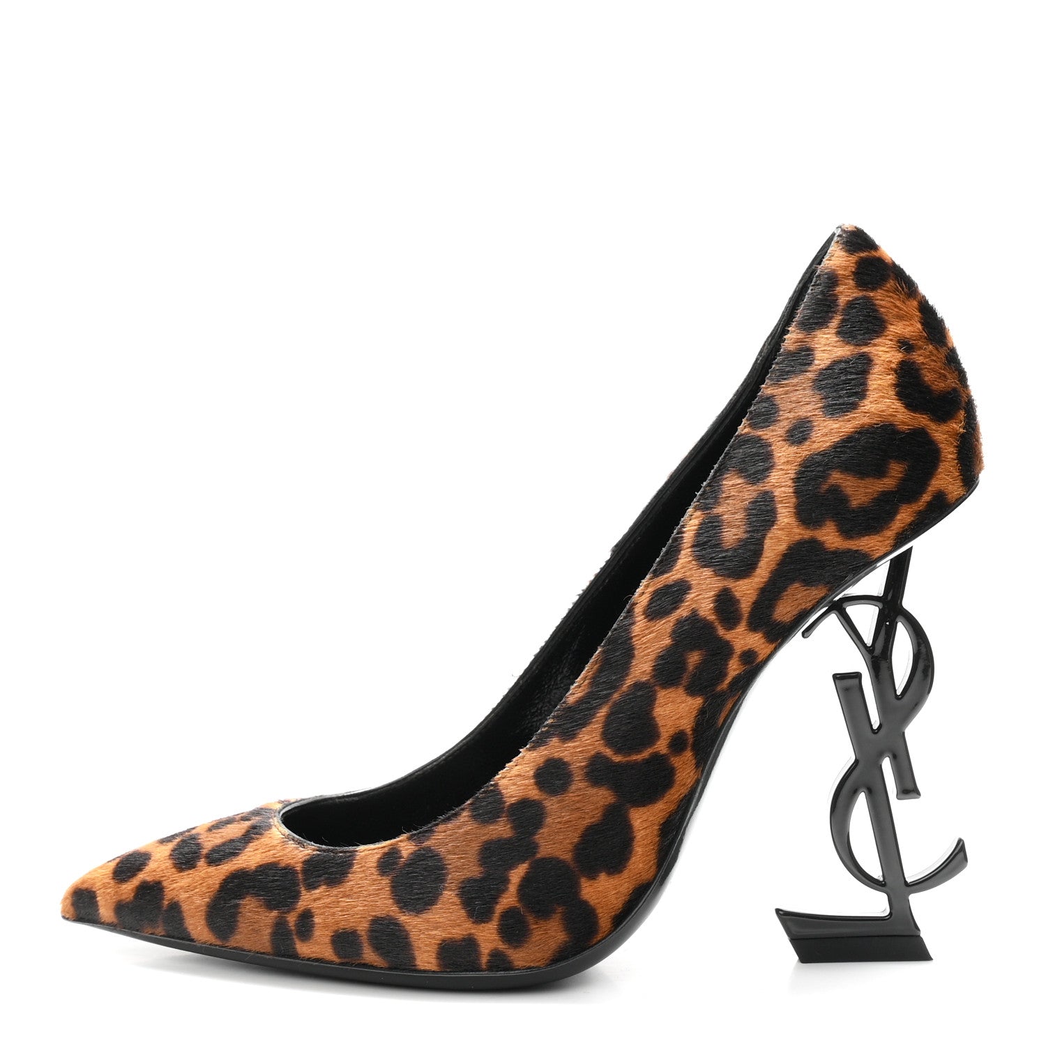 Saint Laurent Calf Hair Leopard Print Opyum 110 Pumps 35 Brown 1 of 10