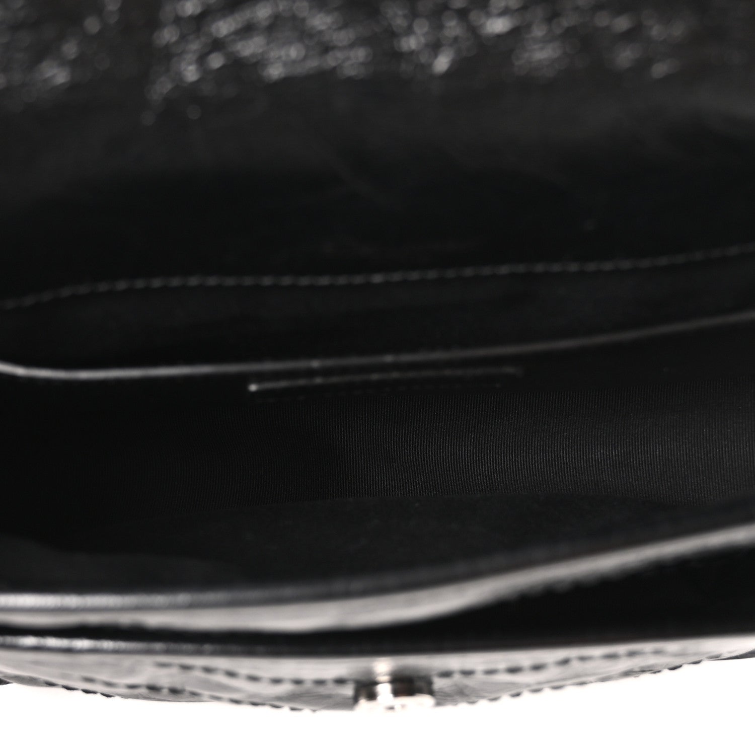 Saint Laurent Crinkled Calfskin Matelasse Monogram Baby Niki Chain Satchel Black 5 of 10