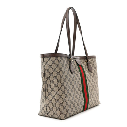 Gucci GG Supreme Monogram Medium Ophidia Shopping Tote Brown 3 of 12