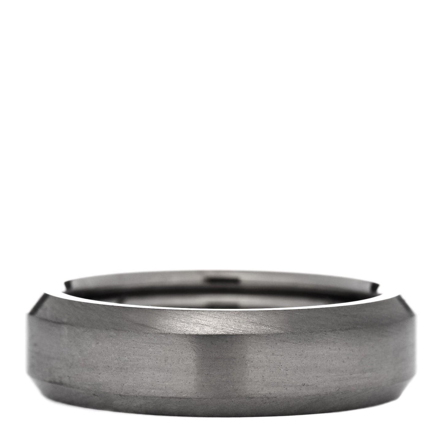 Titanium 6.5mm Beveled Band Ring 61 9.5