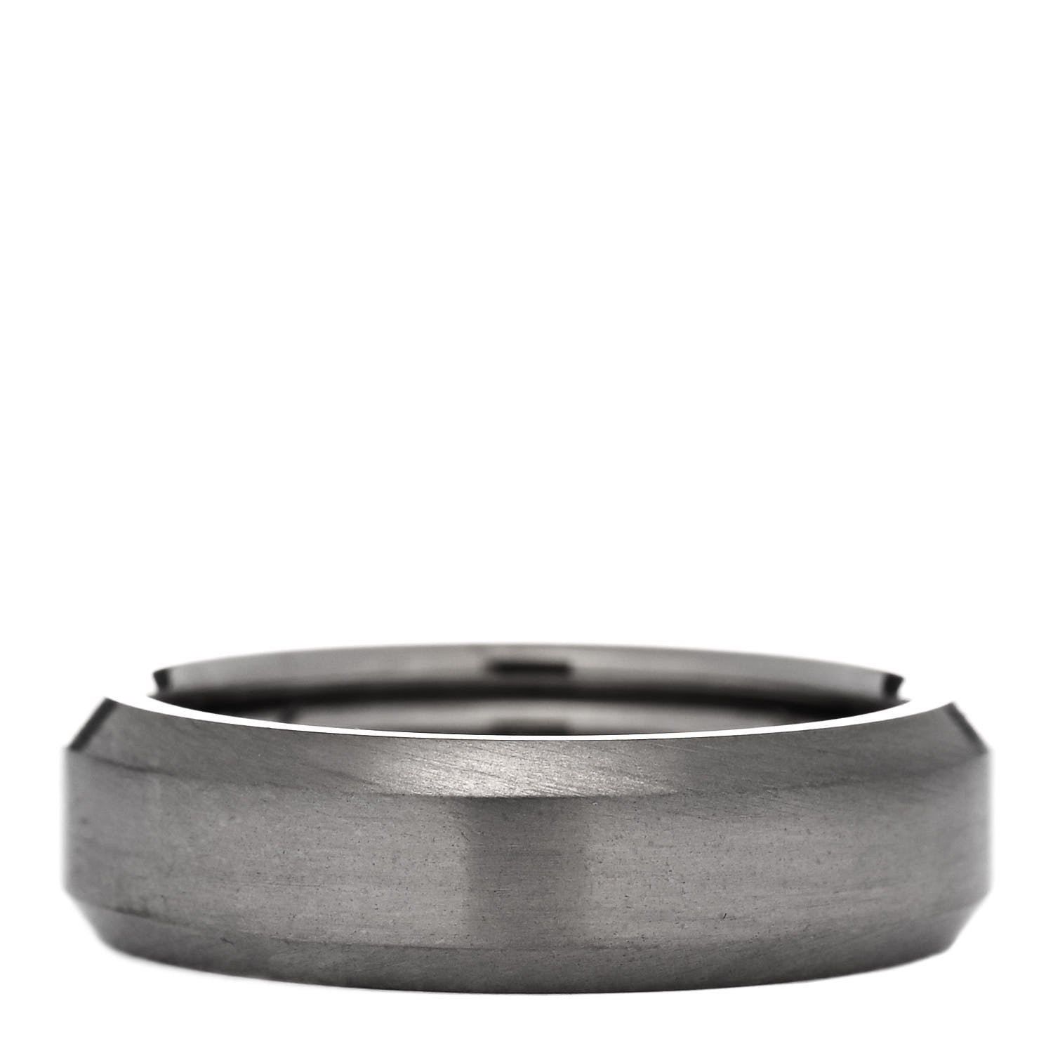 David Yurman Titanium 6.5mm Beveled Band Ring 61 9.5 1 of 4