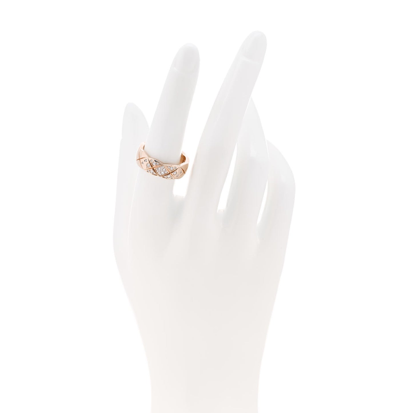 18K Beige Gold Diamond Small Coco Crush Ring 55 7.25