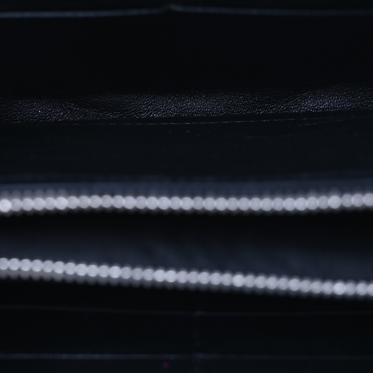 Saint Laurent Metallic Grain De Poudre Matelasse Chevron Monogram Flap Wallet Silver 5 of 16