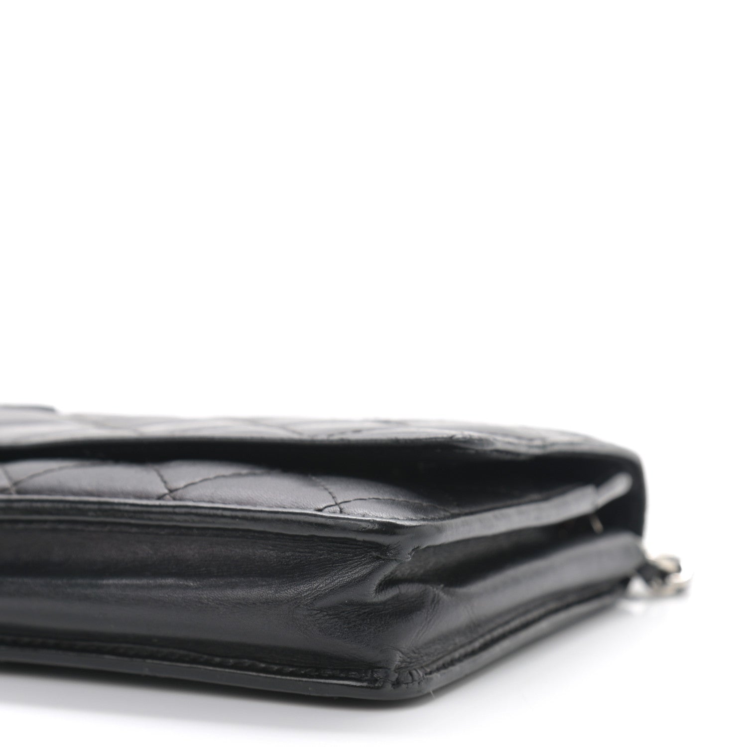 Chanel Calfskin Quilted Cambon Wallet On Chain WOC Black 11 of 19