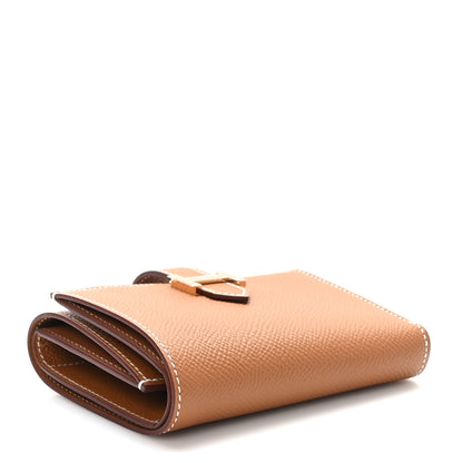 Hermes Epsom Tri-Fold Compact Bearn Wallet Gold 4 of 10