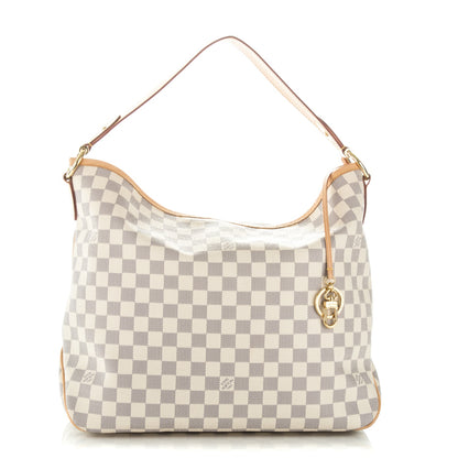 Louis Vuitton Damier Azur Delightful MM Rose Ballerine 1 of 9