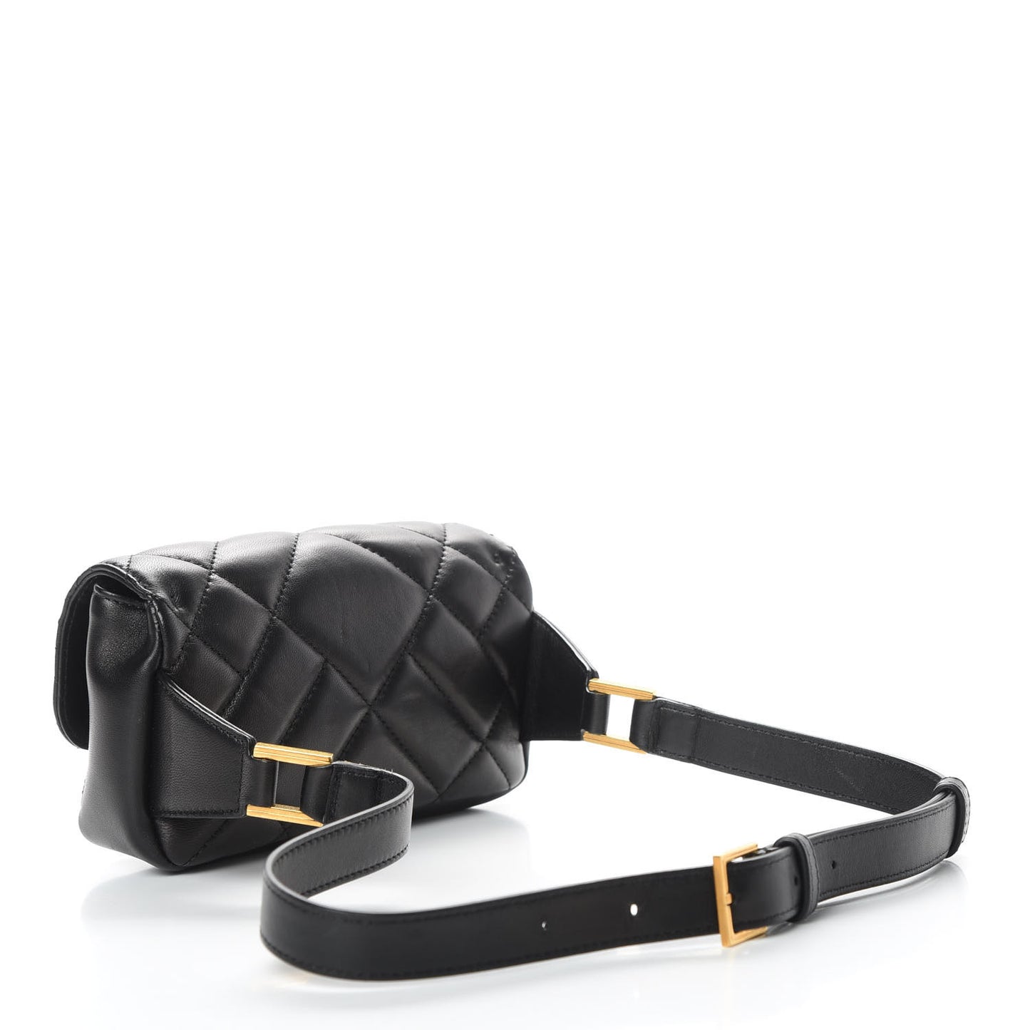 Nappa Barocco Quilted Vanitas Medea Belt Bag Black