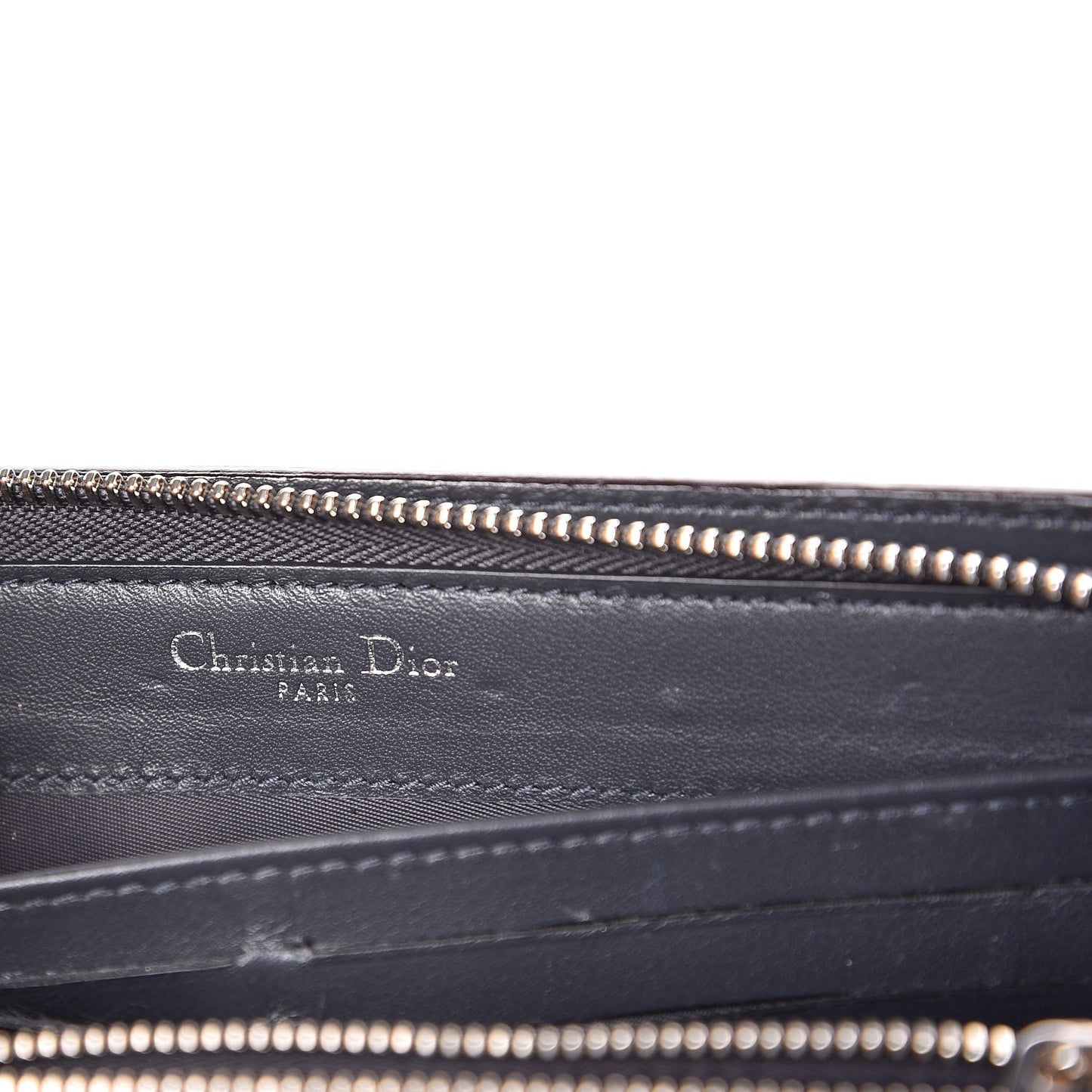 Metallic Bullcalf Diorissimo Voyageur Wallet Silver