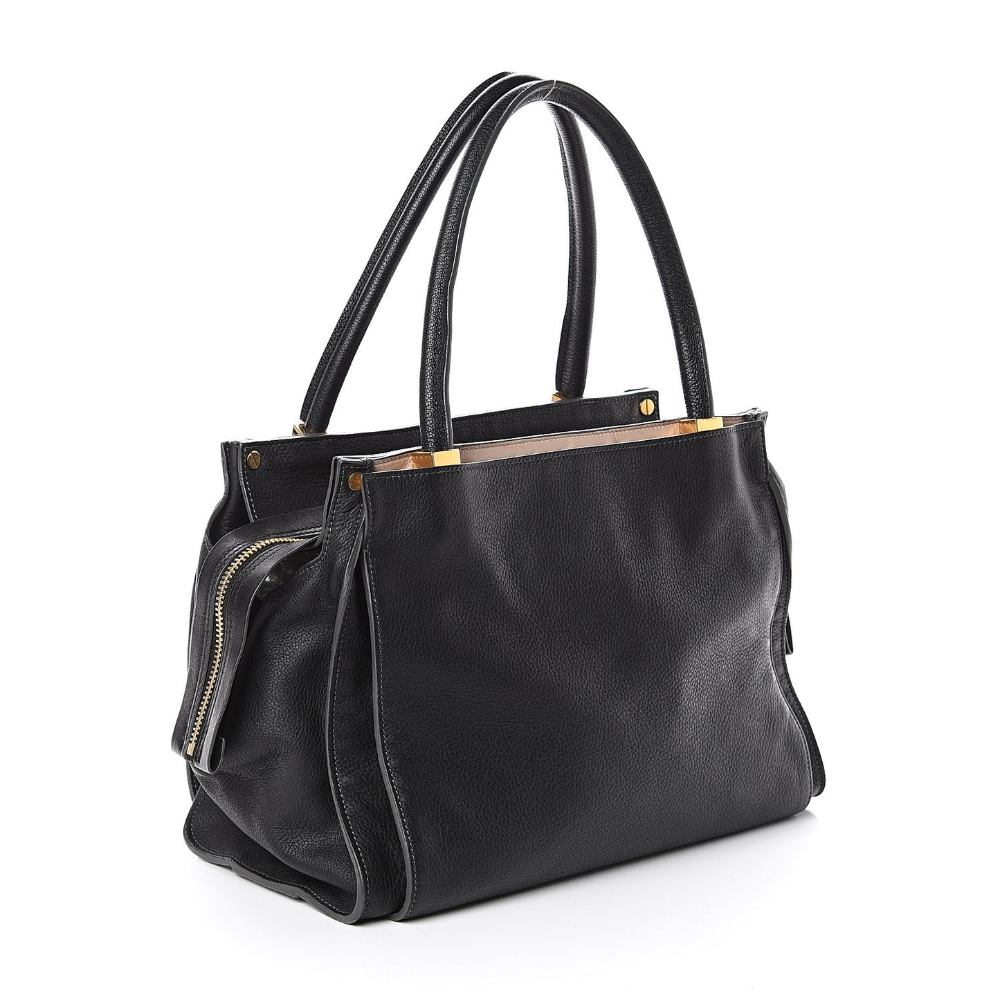 Pebbled Calfskin Dree Shoulder Bag Black