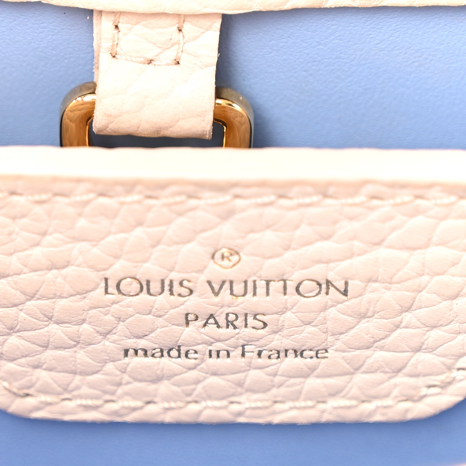 Louis Vuitton Taurillon Capucines BB Bleu de Provence Greige Doux 6 of 12