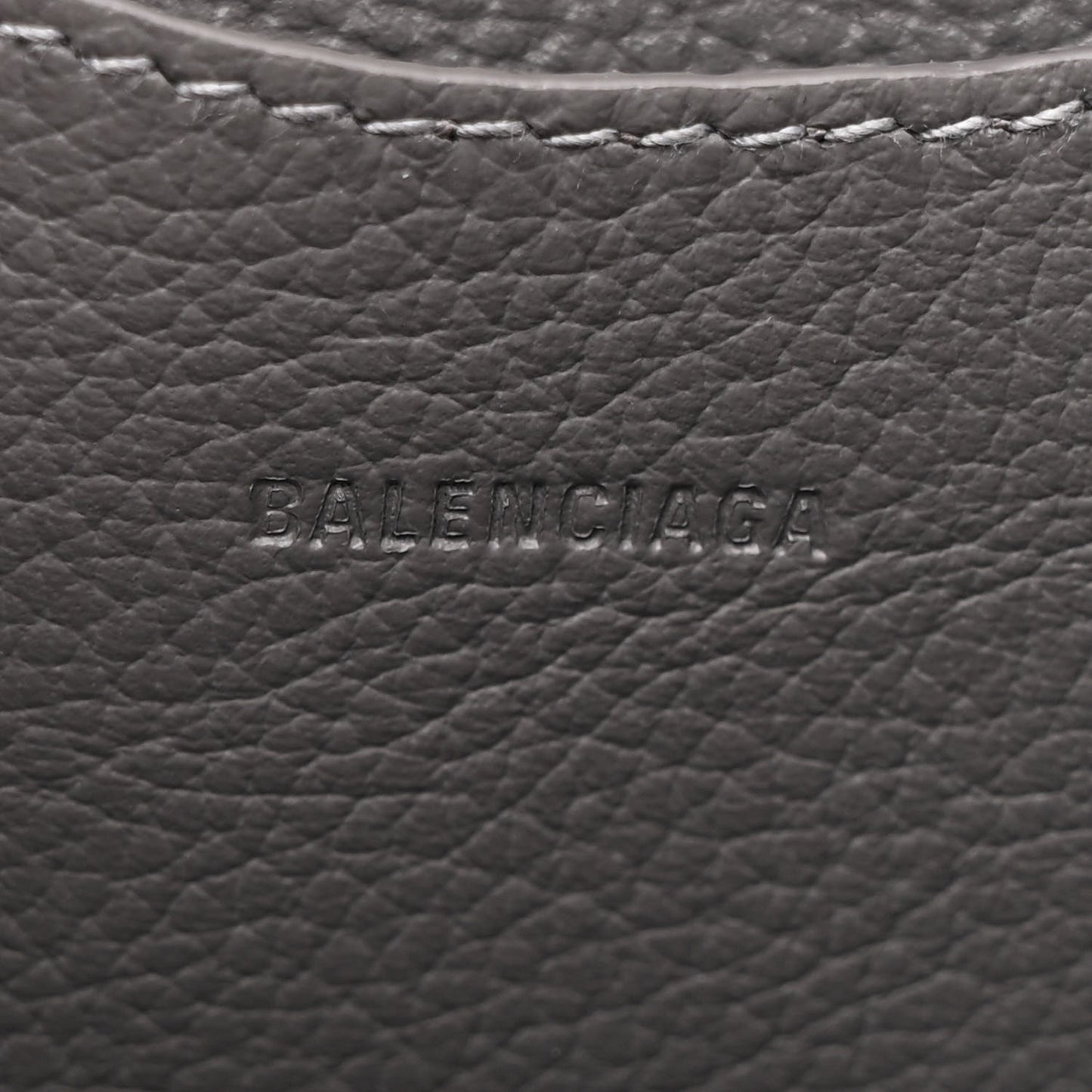 Grained Calfskin Neo Classic Silver Hardware Mini City Dark Grey