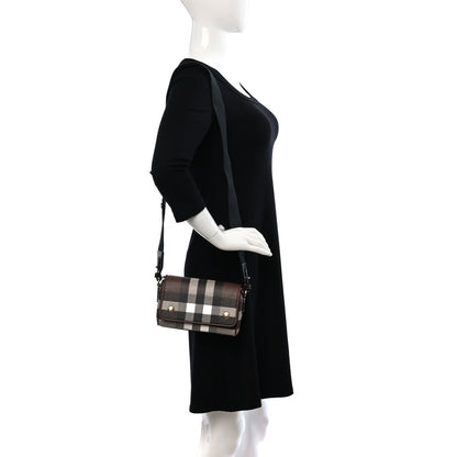 Burberry E-canvas Check Dorset Crossbody Dark Birch Brown 2 of 8