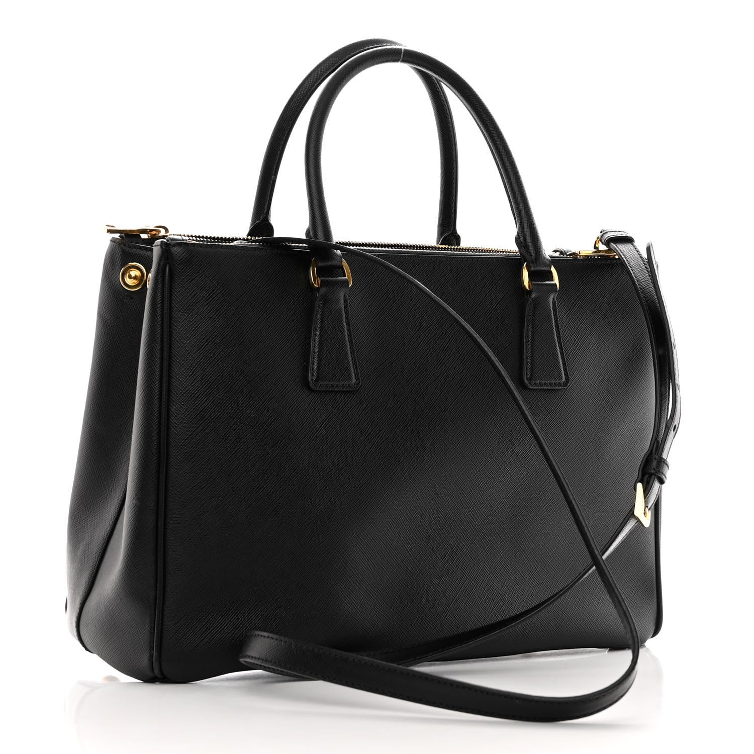 Prada Saffiano Medium Galleria Double Zip Tote Black 3 of 10
