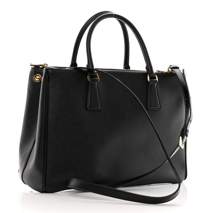 Prada Saffiano Medium Galleria Double Zip Tote Black 3 of 10