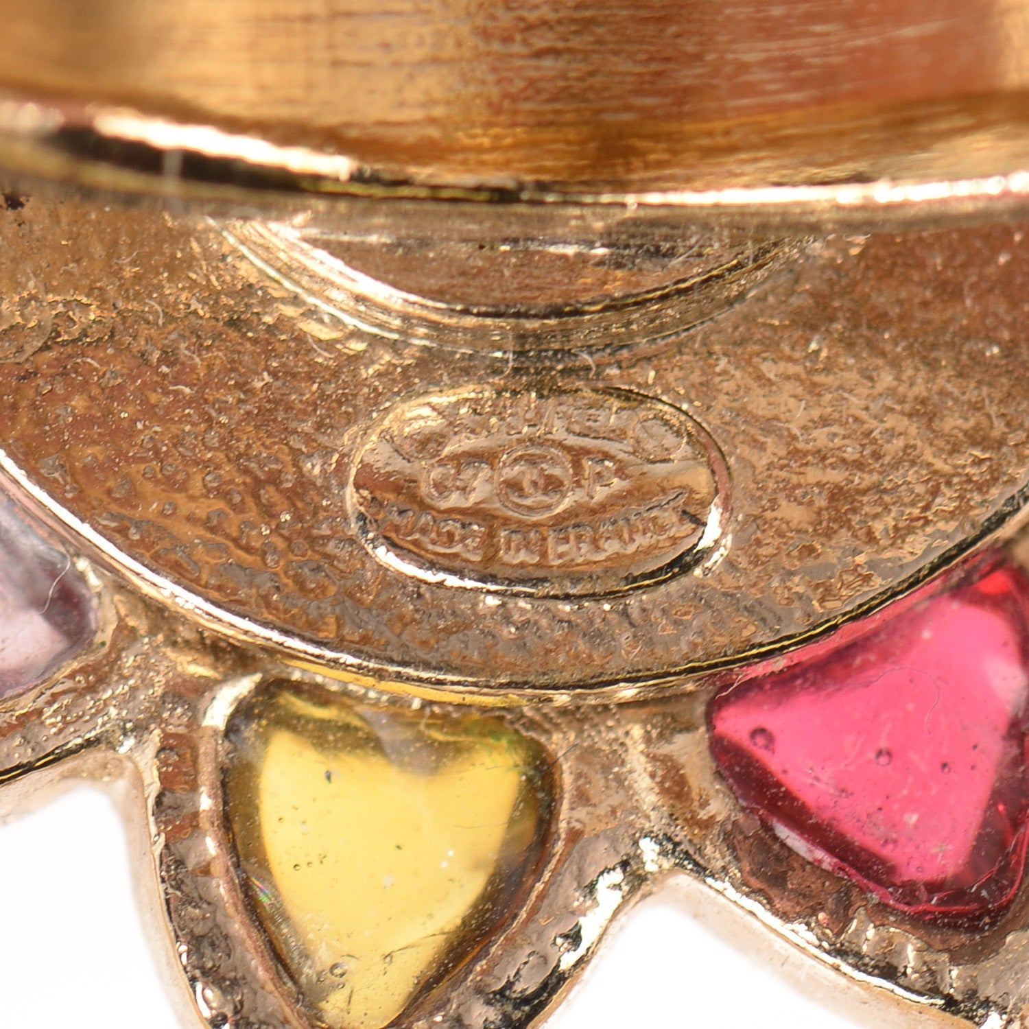 Chanel Gripox Pearl CC Ring Gold 6.5 Multicolor 5 of 6