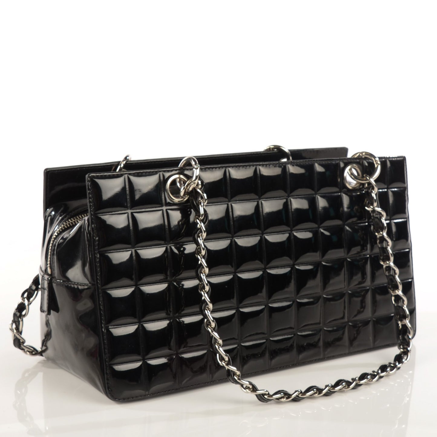 Patent Chocolate Bar Timeless CC Tote Black