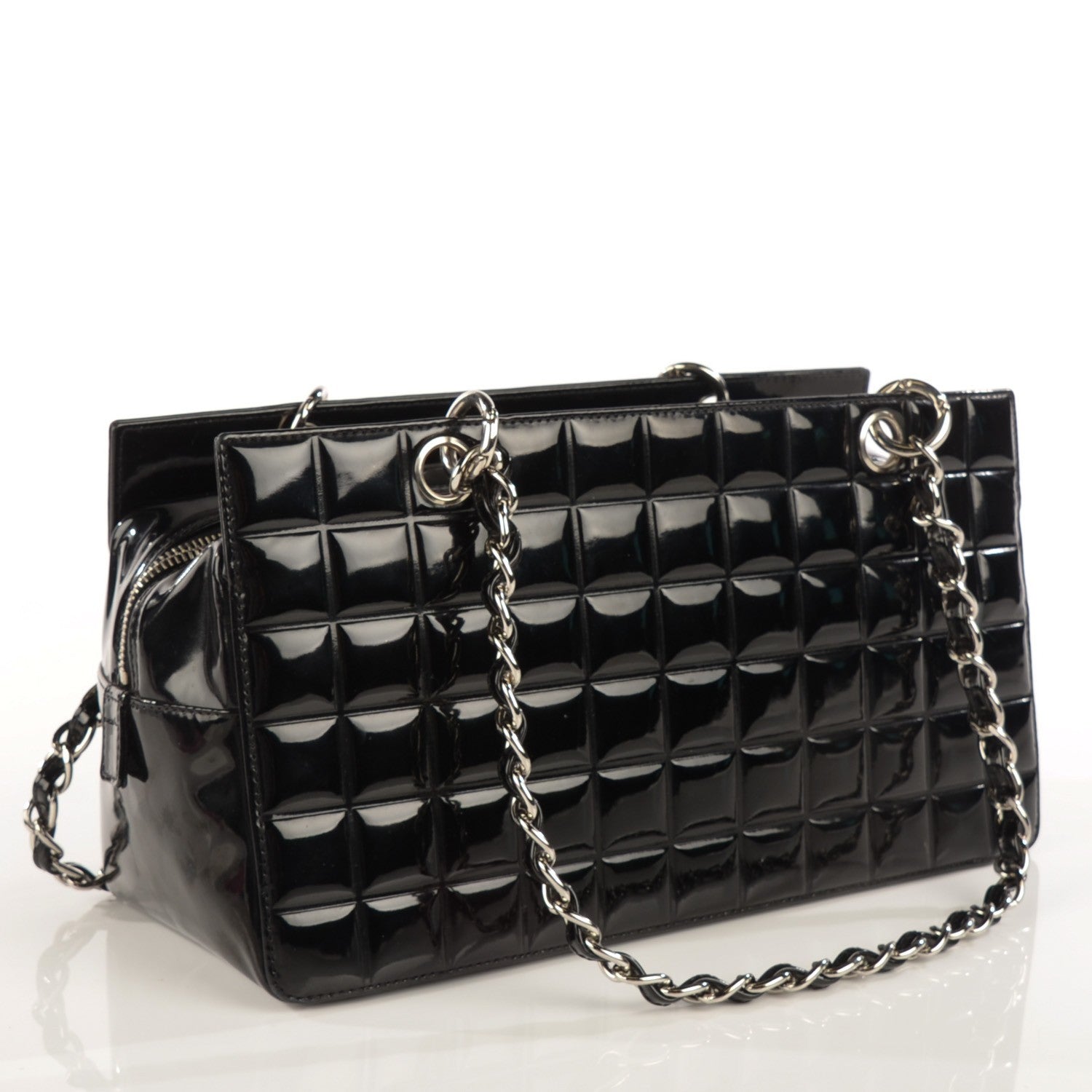 Chanel Patent Chocolate Bar Timeless CC Tote Black 3 of 7