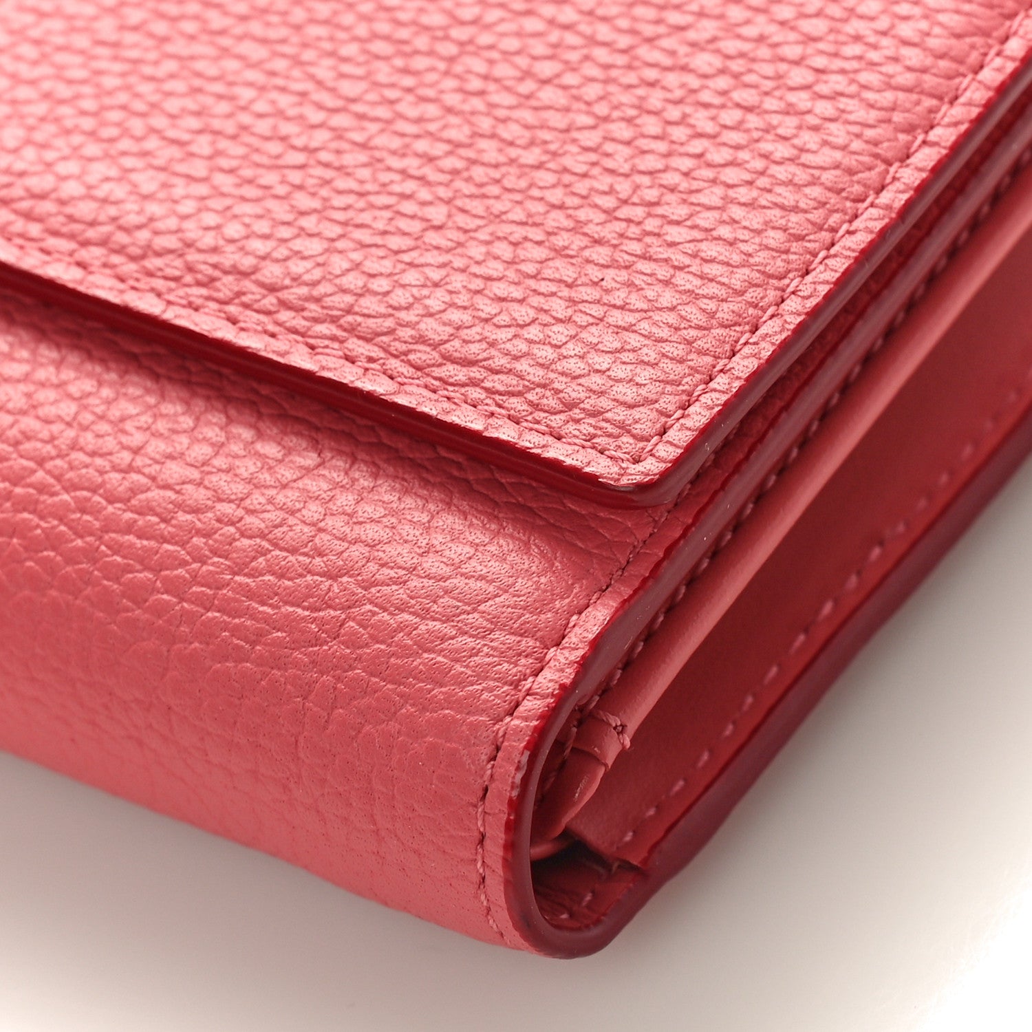 MCM Grained Calfskin Wallet Pink 10 of 10