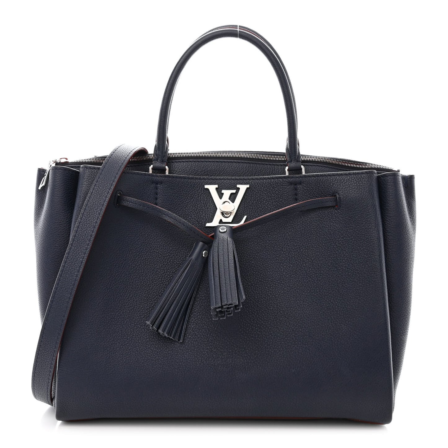 Calfskin Lockmeto Marine Rouge