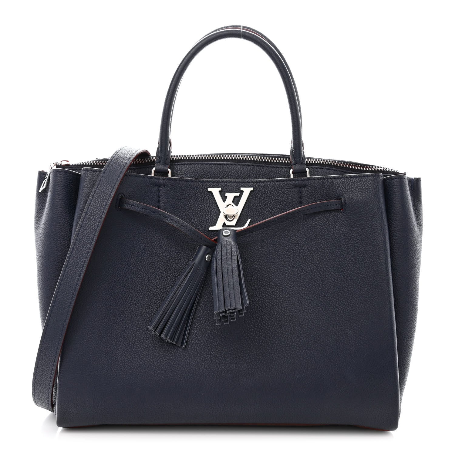 Louis Vuitton Calfskin Lockmeto Marine Rouge 1 of 10