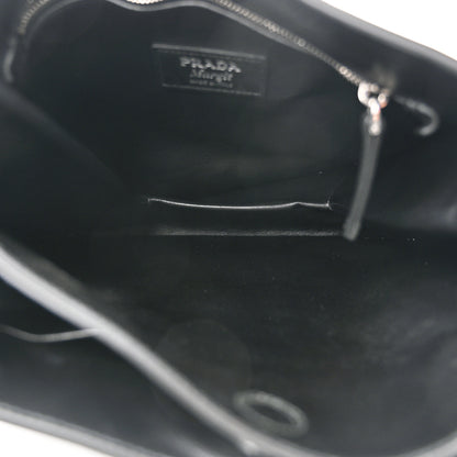 Prada City Calfskin Margit Bag Green Black 5 of 11