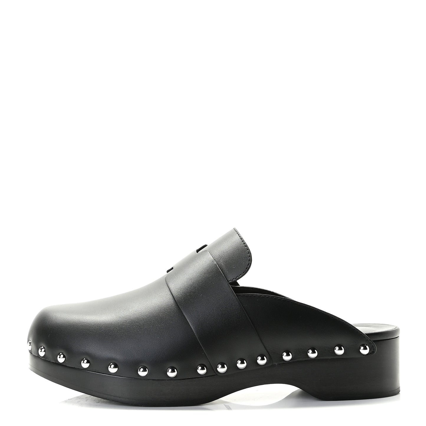 Calfskin Calya Mules 38 Black