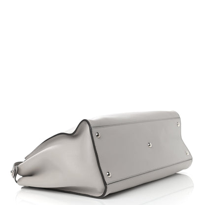 Fendi Vitello Dolce Shiny Nappa Large Peekaboo Iconic Satchel Grey 4 of 13