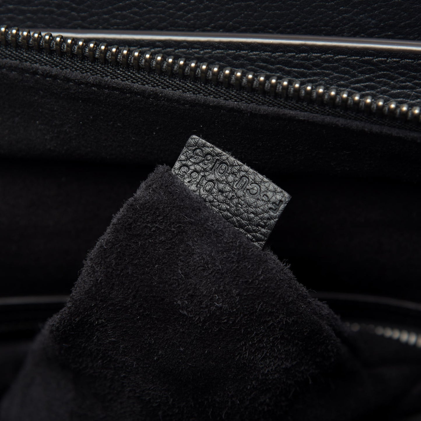 Drummed Calfskin Mini Luggage Black