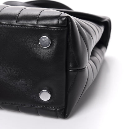 Saint Laurent Calfskin Y Quilted Monogram Medium Loulou Satchel Black 6 of 10
