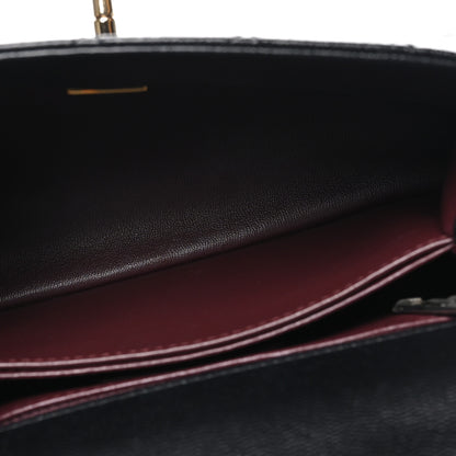 Chanel Caviar Quilted Lizard Embossed Mini Coco Handle Flap  Black 5 of 10