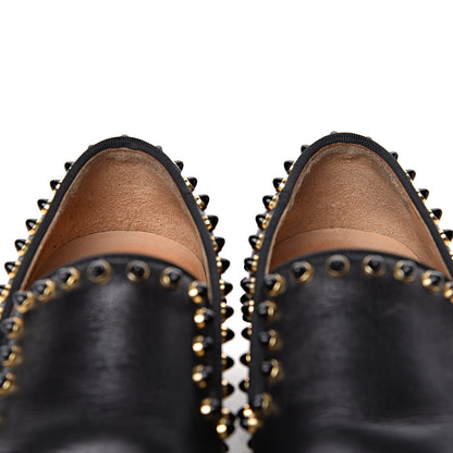 Christian Louboutin Calfskin Studded Womens Cador Flat 35.5 Black 11 of 17