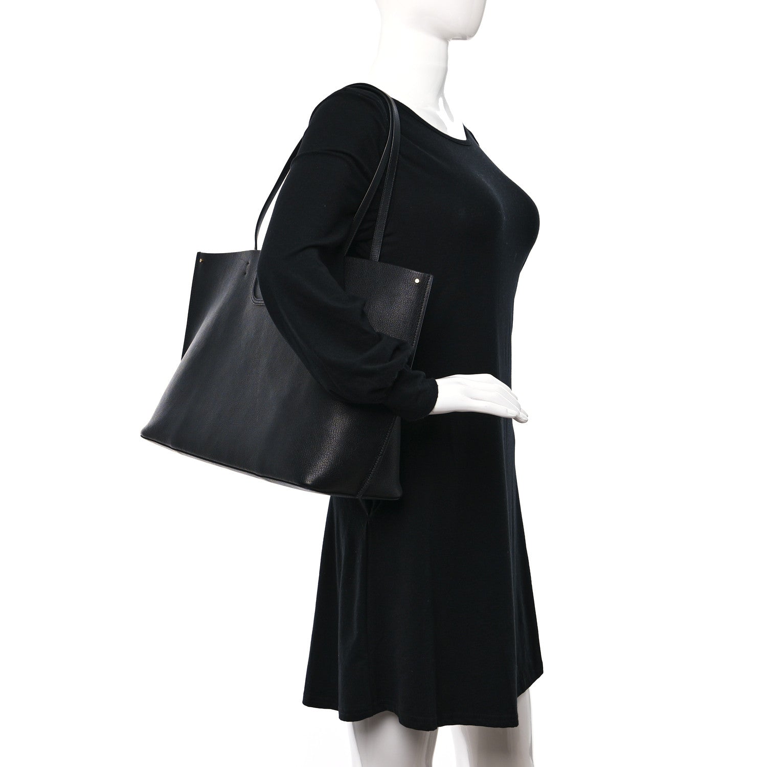Valentino Garavani Calfskin Large Vlogo Tote Black 2 of 10