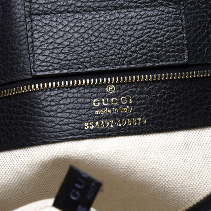 Gucci Pebbled Calfskin Medium Swing Tote Black 9 of 12