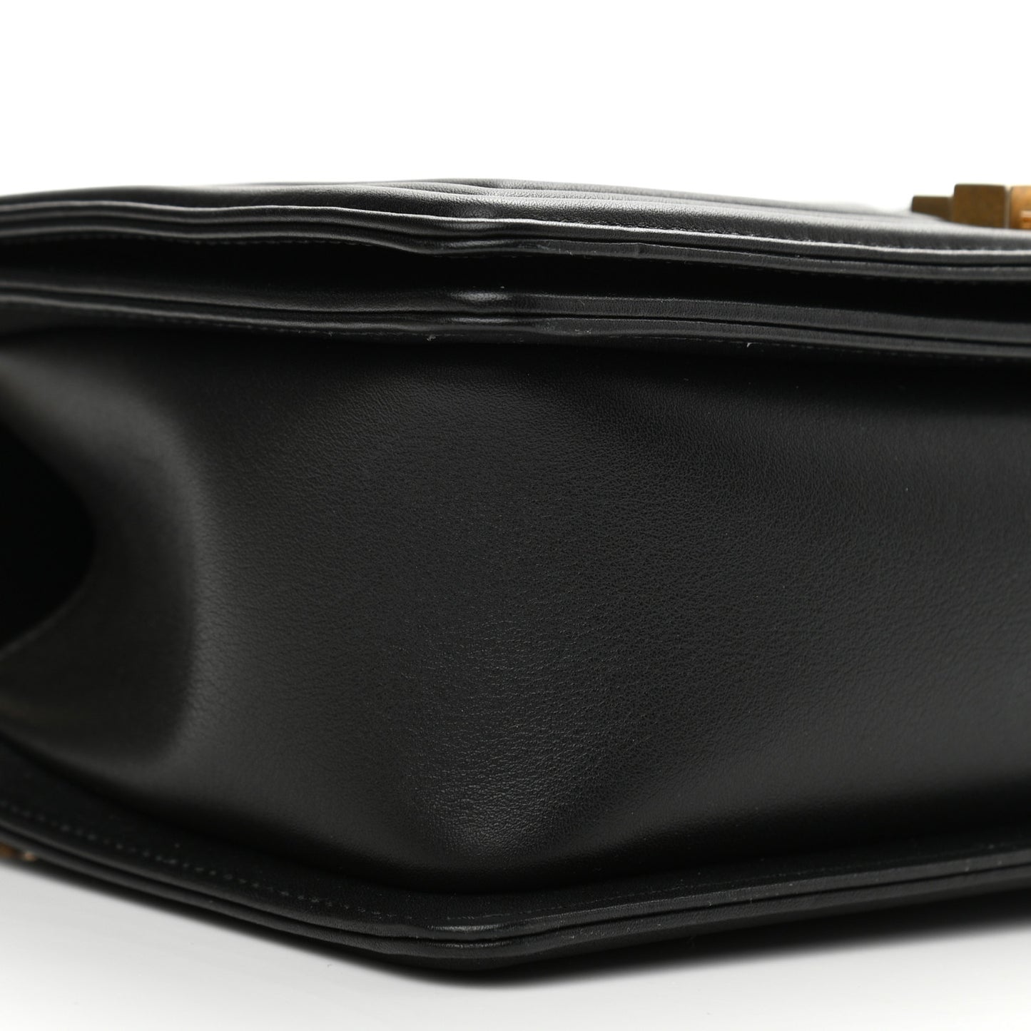 Lambskin Quilted Medium Boy Flap Black