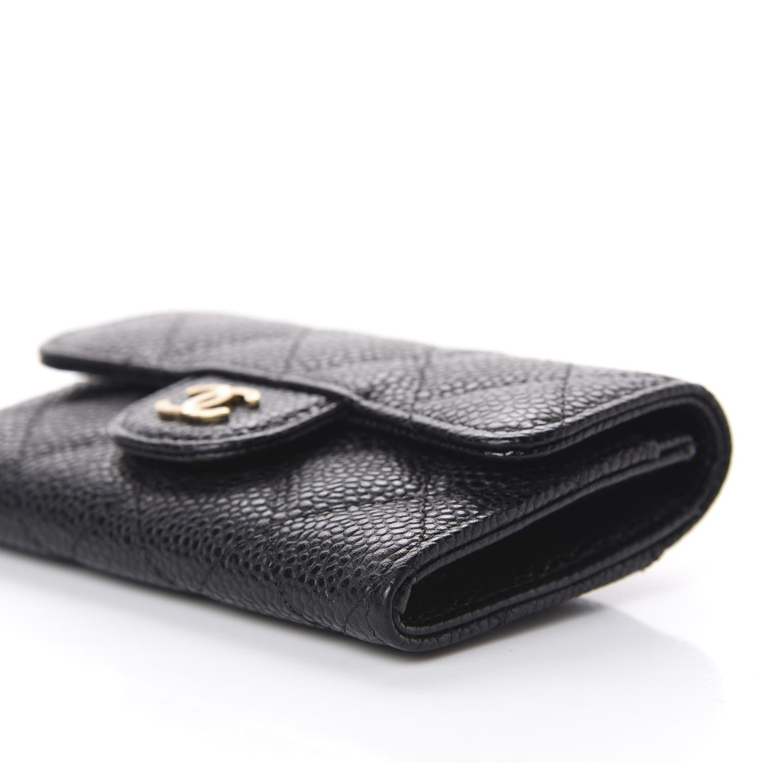 Chanel Caviar Quilted Flap Card Holder Wallet Black 10 of 10